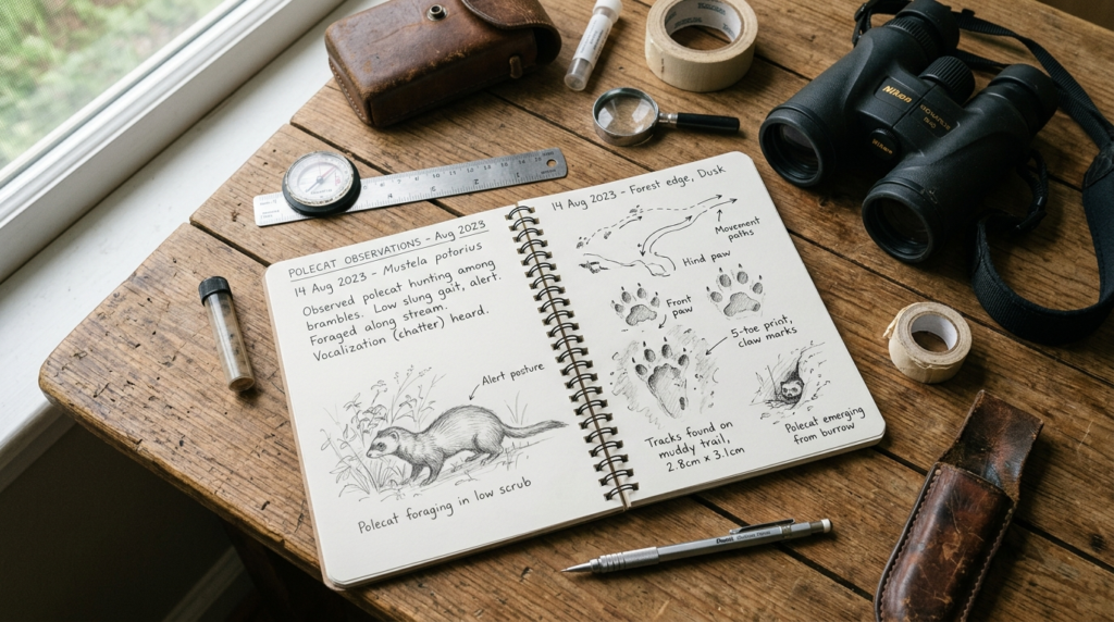 Detailed overhead view of a biologist or nature enthusiasts